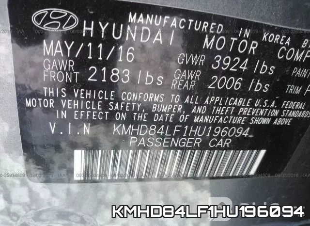 KMHD84LF1HU196094 фото 10