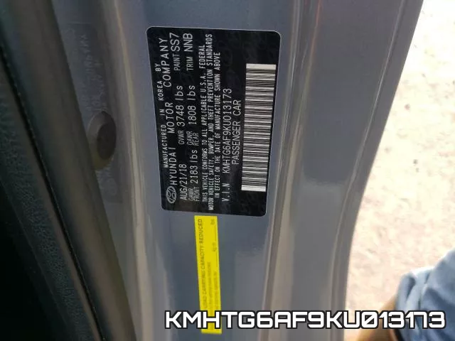 KMHTG6AF9KU013173 фото 2