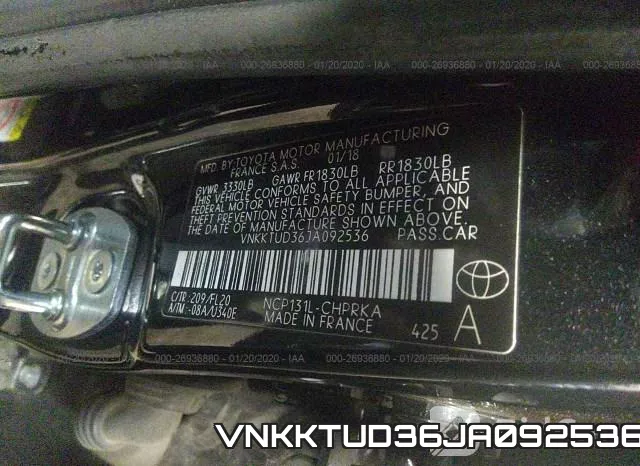 VNKKTUD36JA092536 фото 10