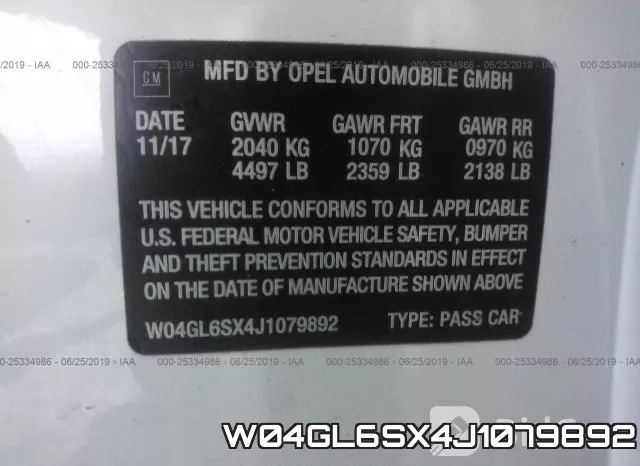 W04GL6SX4J1079892 фото 10