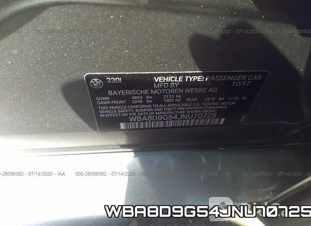 WBA8D9G54JNU70725 фото 10
