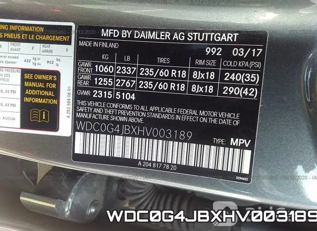 WDC0G4JBXHV003189 фото 10