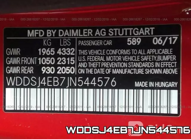 WDDSJ4EB7JN544576 фото 10