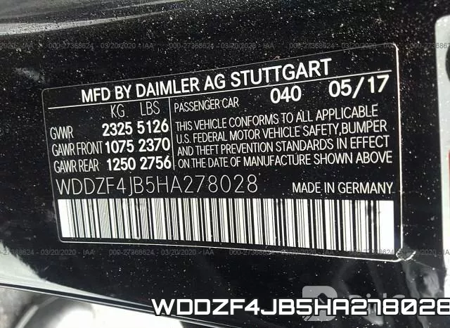 WDDZF4JB5HA278028 фото 10