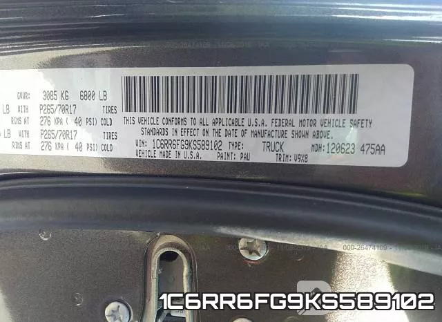 1C6RR6FG9KS589102 фото 10