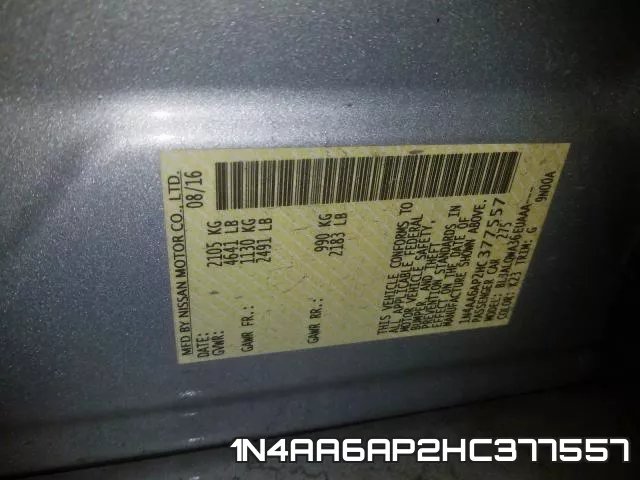 1N4AA6AP2HC377557 фото 2