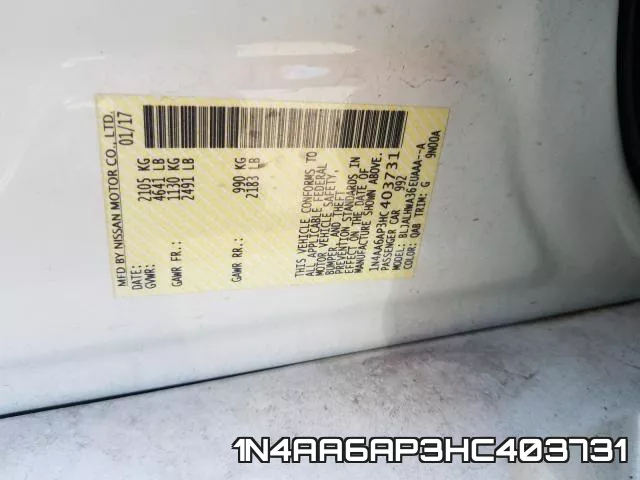 1N4AA6AP3HC403731 фото 2