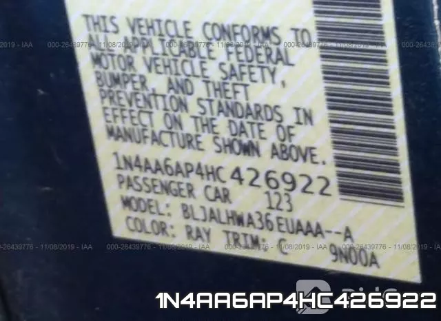 1N4AA6AP4HC426922 фото 10