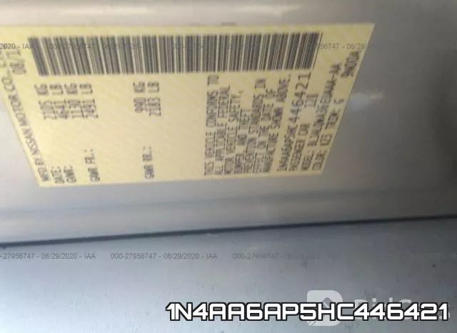 1N4AA6AP5HC446421 фото 10