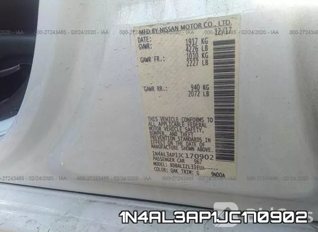 1N4AL3AP1JC170902 фото 10