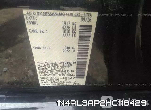 1N4AL3AP2HC118429 фото 10