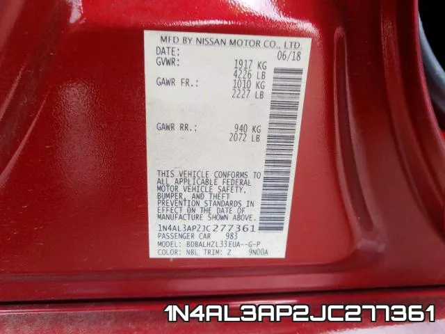 1N4AL3AP2JC277361 фото 2