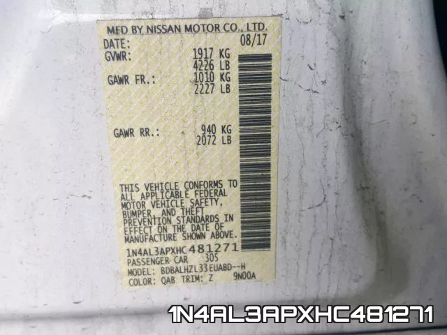 1N4AL3APXHC481271 фото 2