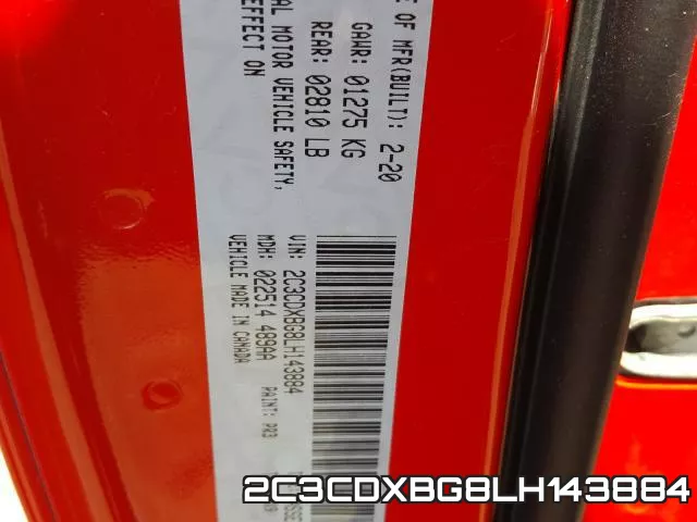2C3CDXBG8LH143884 фото 2