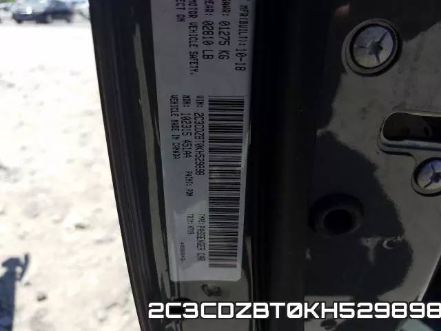 2C3CDZBT0KH529898 фото 2