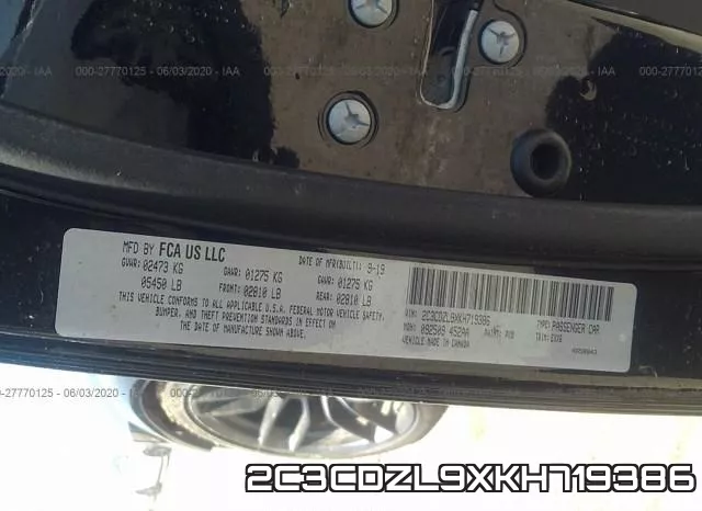 2C3CDZL9XKH719386 фото 10