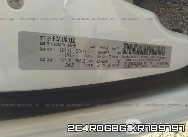 2C4RDGBG1KR789797 фото 10