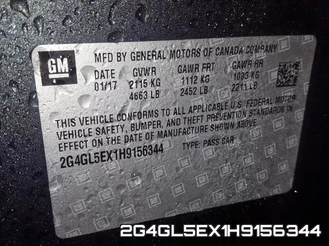2G4GL5EX1H9156344 фото 2