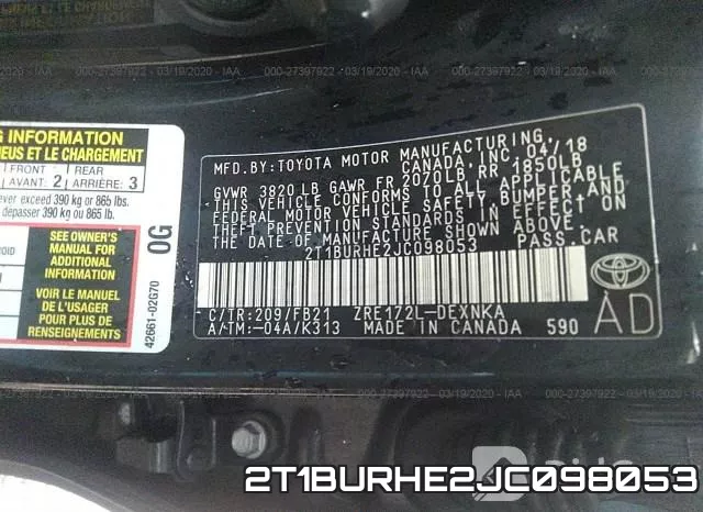 2T1BURHE2JC098053 фото 10