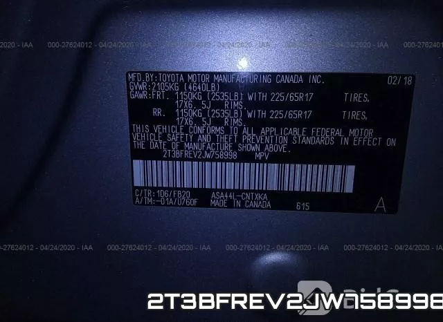 2T3BFREV2JW758998 фото 10