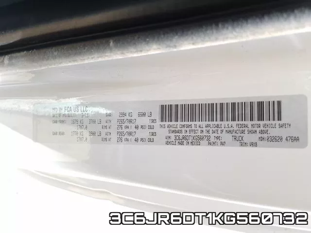 3C6JR6DT1KG560732 фото 2