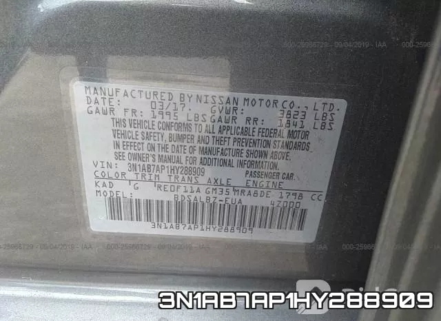 3N1AB7AP1HY288909 фото 10