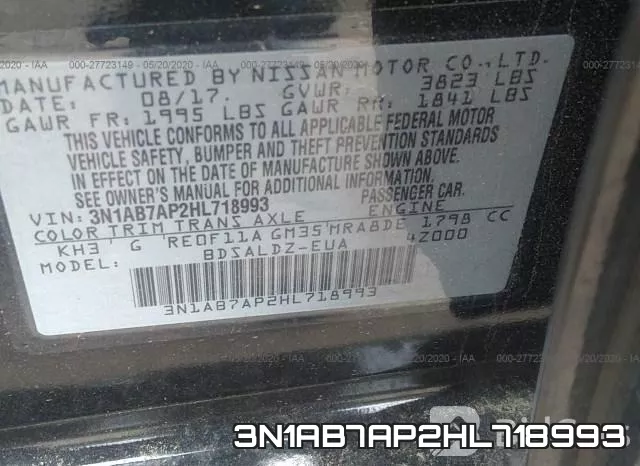 3N1AB7AP2HL718993 фото 10