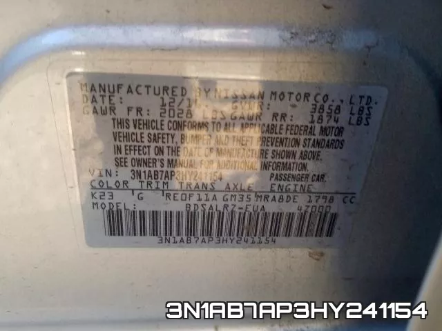 3N1AB7AP3HY241154 фото 2