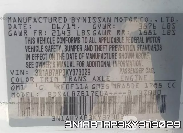 3N1AB7AP3KY373029 фото 10