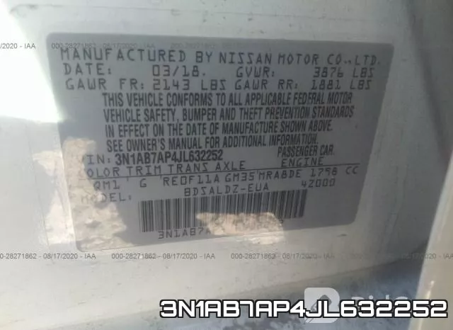 3N1AB7AP4JL632252 фото 10