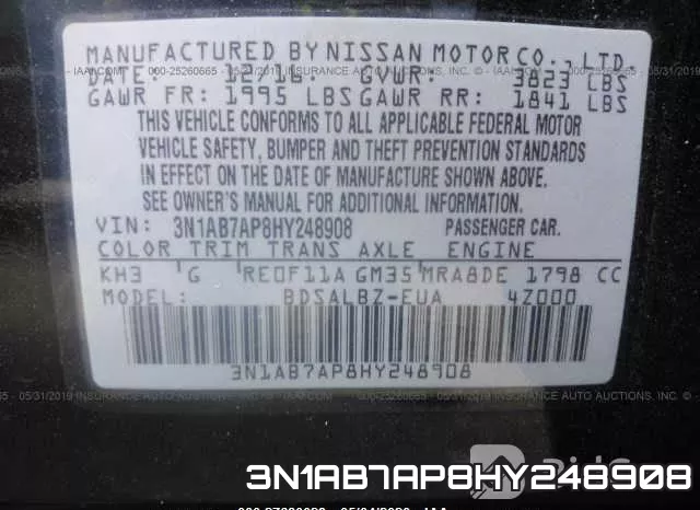 3N1AB7AP8HY248908 фото 10