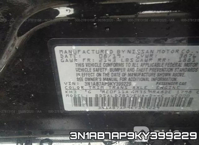 3N1AB7AP9KY399229 фото 10