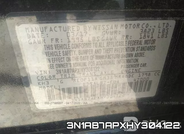 3N1AB7APXHY304122 фото 10
