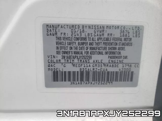 3N1AB7APXJY252299 фото 2