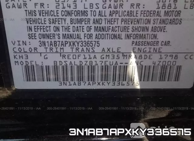 3N1AB7APXKY336575 фото 10