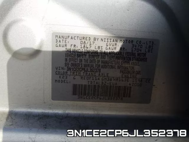 3N1CE2CP6JL352378 фото 2