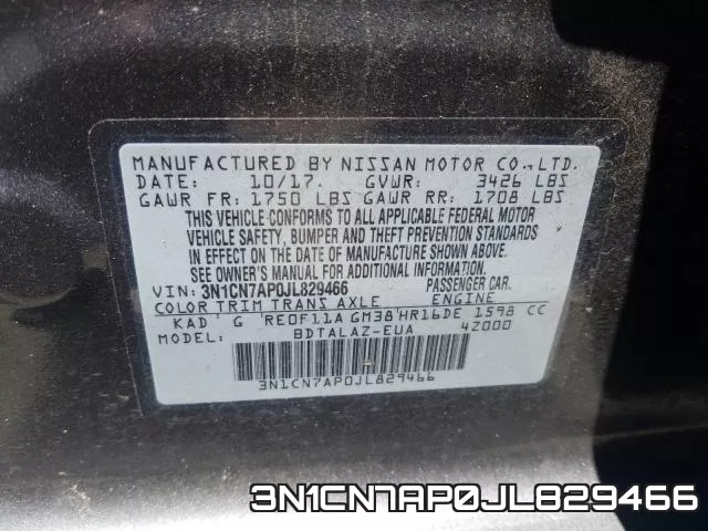 3N1CN7AP0JL829466 фото 2
