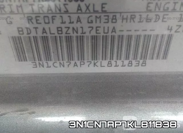 3N1CN7AP7KL811838 фото 10