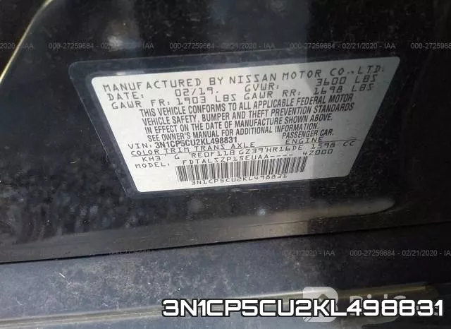 3N1CP5CU2KL498831 фото 10