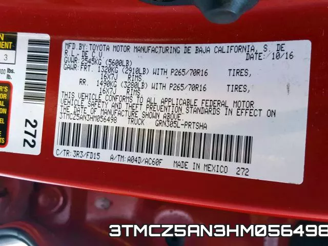 3TMCZ5AN3HM056498 фото 2