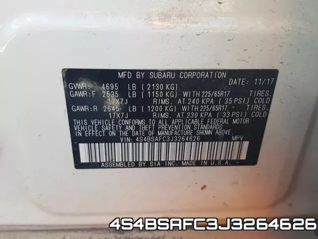 4S4BSAFC3J3264626 фото 2