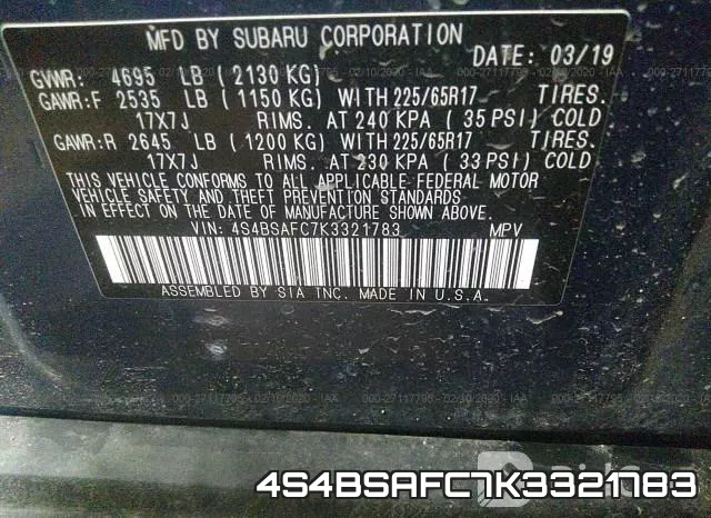 4S4BSAFC7K3321783 фото 10
