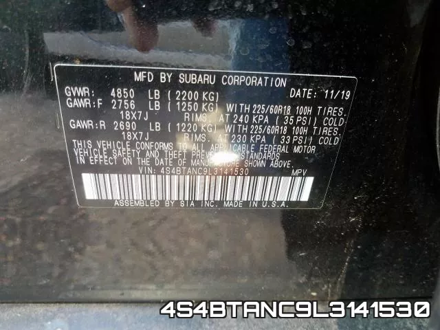 4S4BTANC9L3141530 фото 2