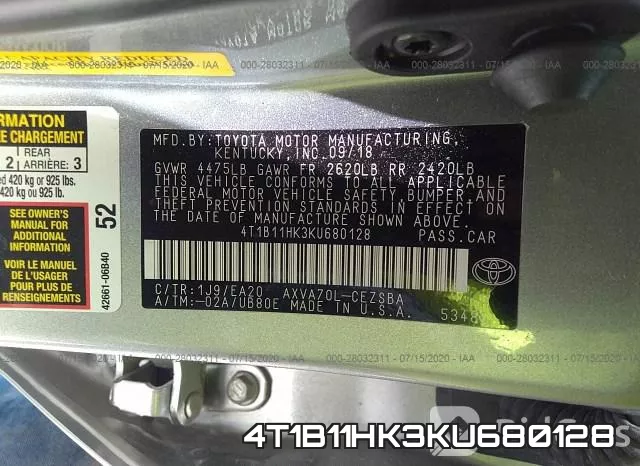 4T1B11HK3KU680128 фото 10