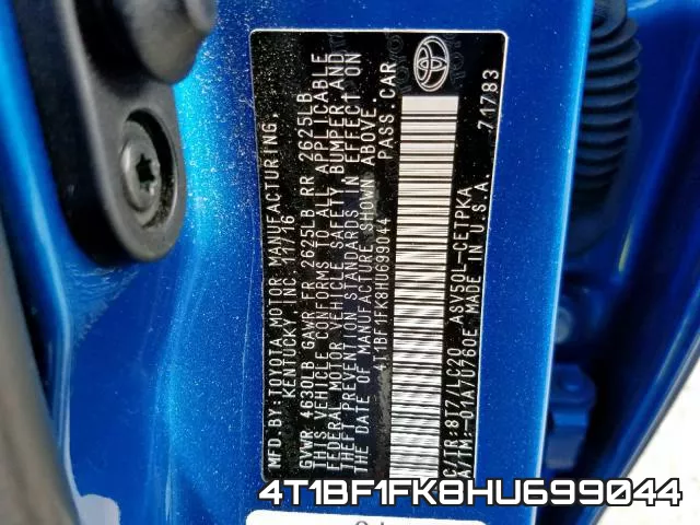 4T1BF1FK8HU699044 фото 2