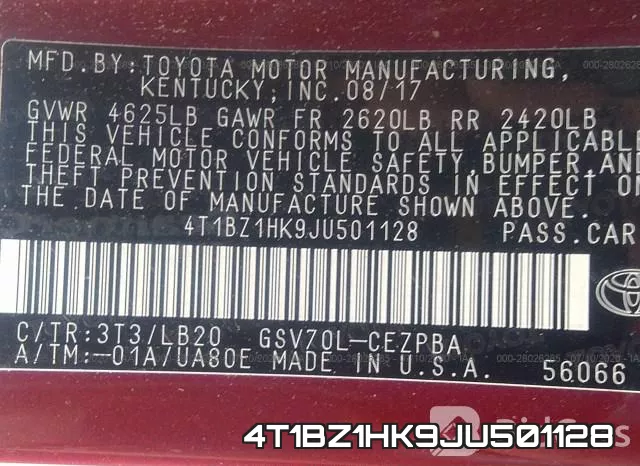 4T1BZ1HK9JU501128 фото 10