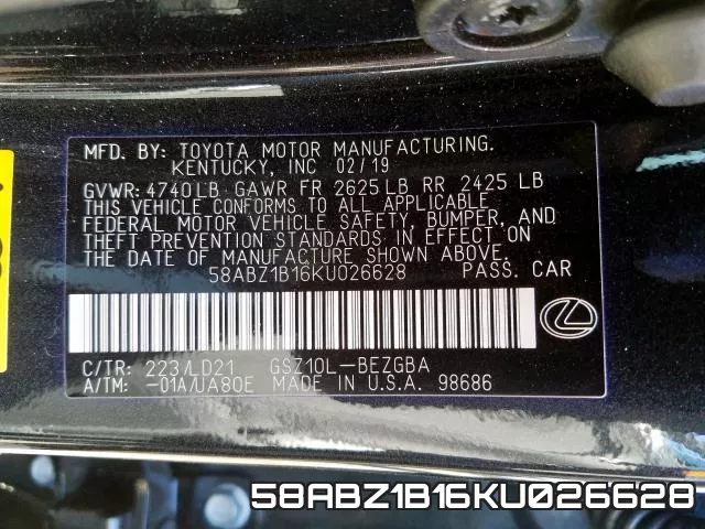58ABZ1B16KU026628 фото 2