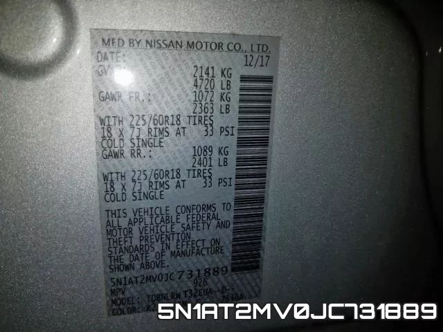 5N1AT2MV0JC731889 фото 2