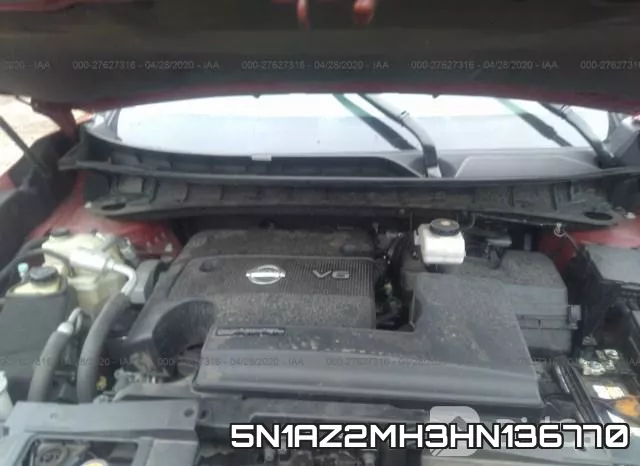 5N1AZ2MH3HN136770 фото 2