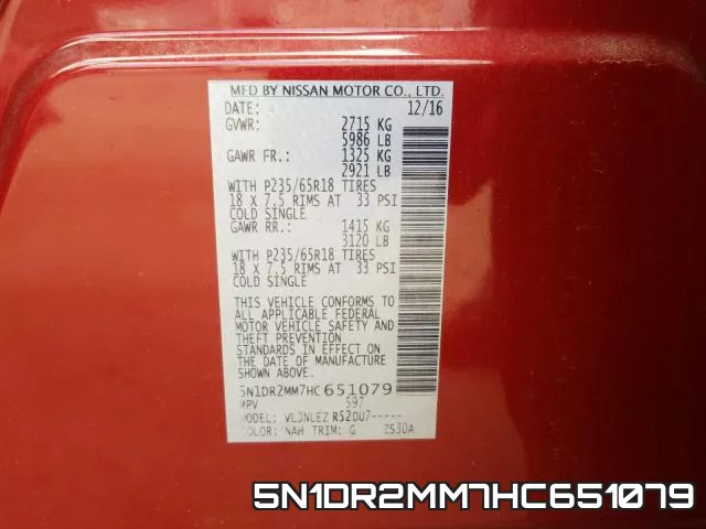 5N1DR2MM7HC651079 фото 2